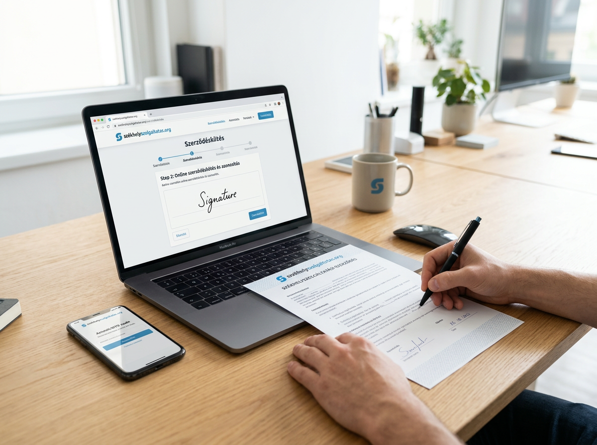 Székhelyszolgáltatás folyamata – online ügyintézés lépései